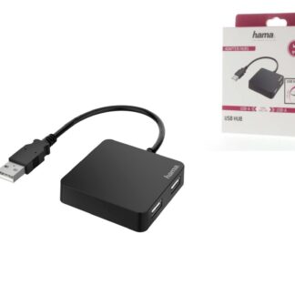 USB-хаб Hama 4 Ports USB 2.0 Black