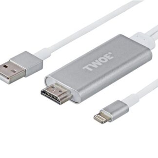 Адаптер 2E Lightning to HDMI with USB A Male Cable, Alumium Shell , 2 m