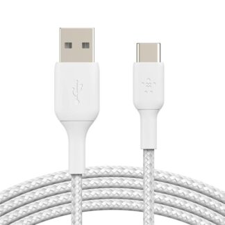 Кабель Belkin USB-A - USB-С, BRAIDED, 3m, white