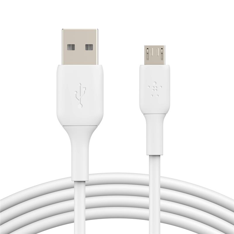 Кабель Belkin USB-A - MicroUSB, PVC, 1m, white