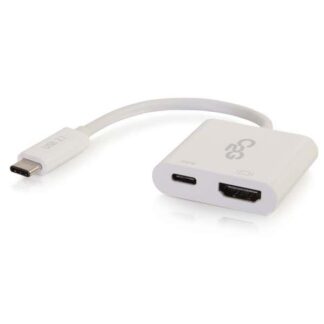 Адаптер C2G USB-C на HDMI USB-C з зарядкою білий