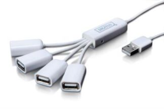 Концентратор Digitus USB 2.0, 4 порта, пасивний без БП, White