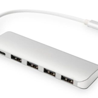 Концентратор DIGITUS USB Type-C, 4xUSB 3.0 +функція зарядного пристрою