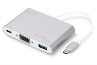 Адаптер DIGITUS USB Type-C to VGA/USB 3.0/Type-C