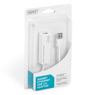 Адаптер Digitus USB 3.0 to Gigabit Ethernet, white