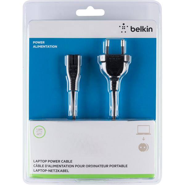 Кабель Belkin мережевий Schuko - C8, 1.8м, Black