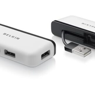 Концентратор Belkin USB 2.0, Travel Hub, 4 порта, пасивний без БЖ, White