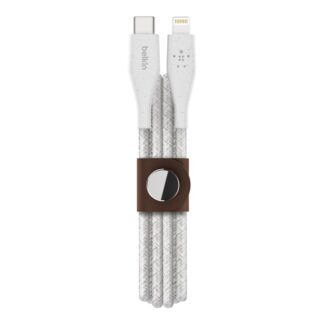 Кабель Belkin DuraTek Plus USB-C - Lightning, 1.2m, white