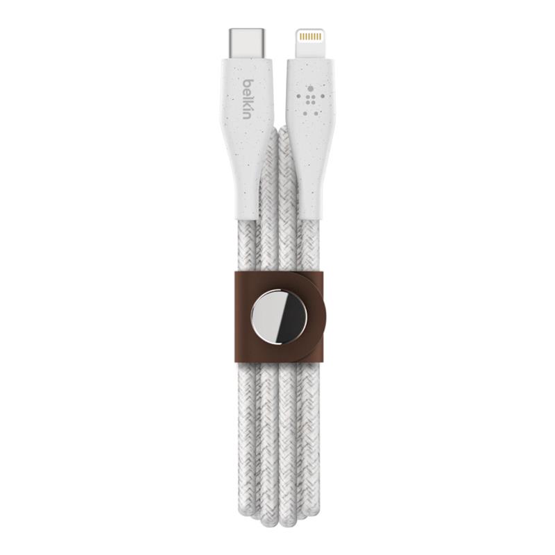 Кабель Belkin DuraTek Plus USB-C - Lightning, 1.2m, white