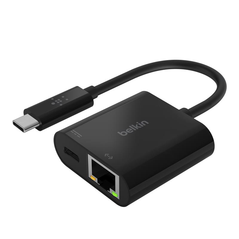 Адаптер Belkin USB-C - Ethernet 60W PD, black