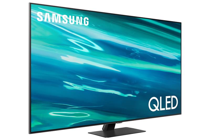 Телевiзор 50" QLED 4K Samsung QE50Q80AAUXUA Smart, Tizen, Gray